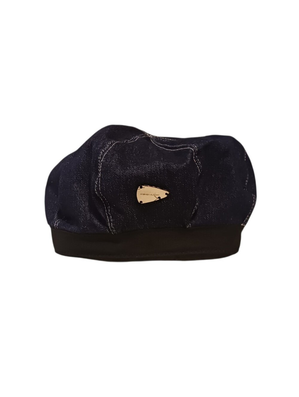 Vintage Y2K Womens Blue Denim Dobby Knit Barrett Hat